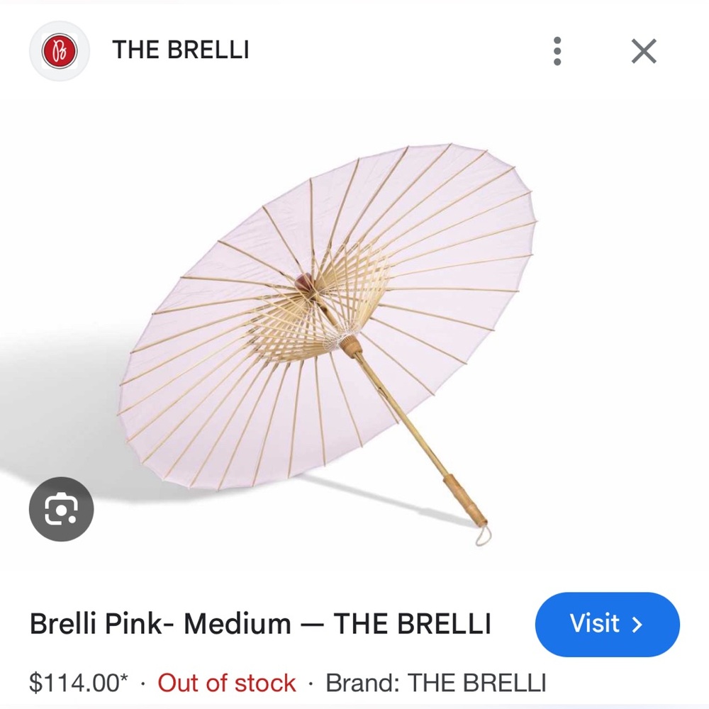 Brelli Medium Pink Clear Waterproof Parasol Umbrella